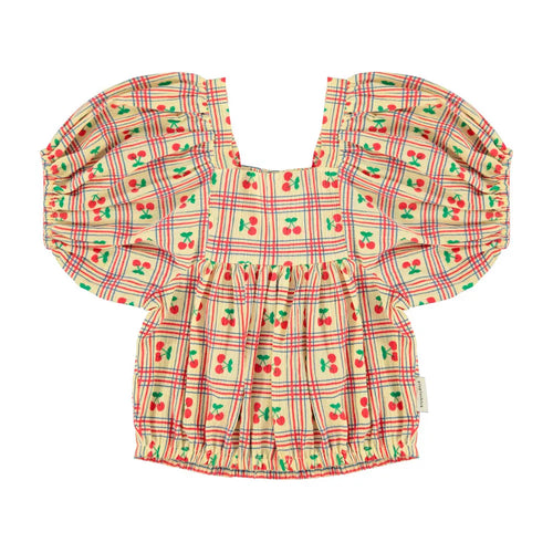 Blouse Bouffante Cerises Jaune Piupiuchick