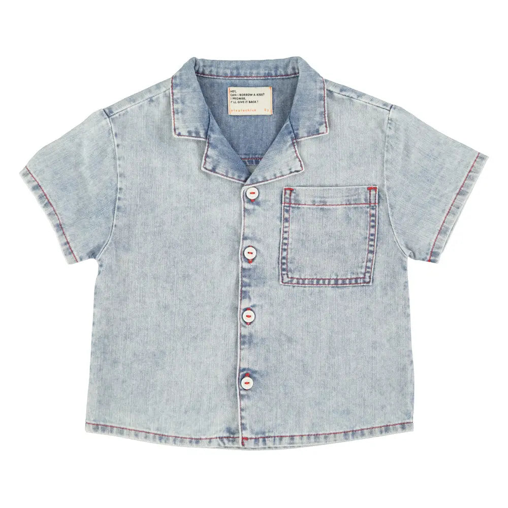 Chemise Denim Bleu Délavé Piupiuchick
