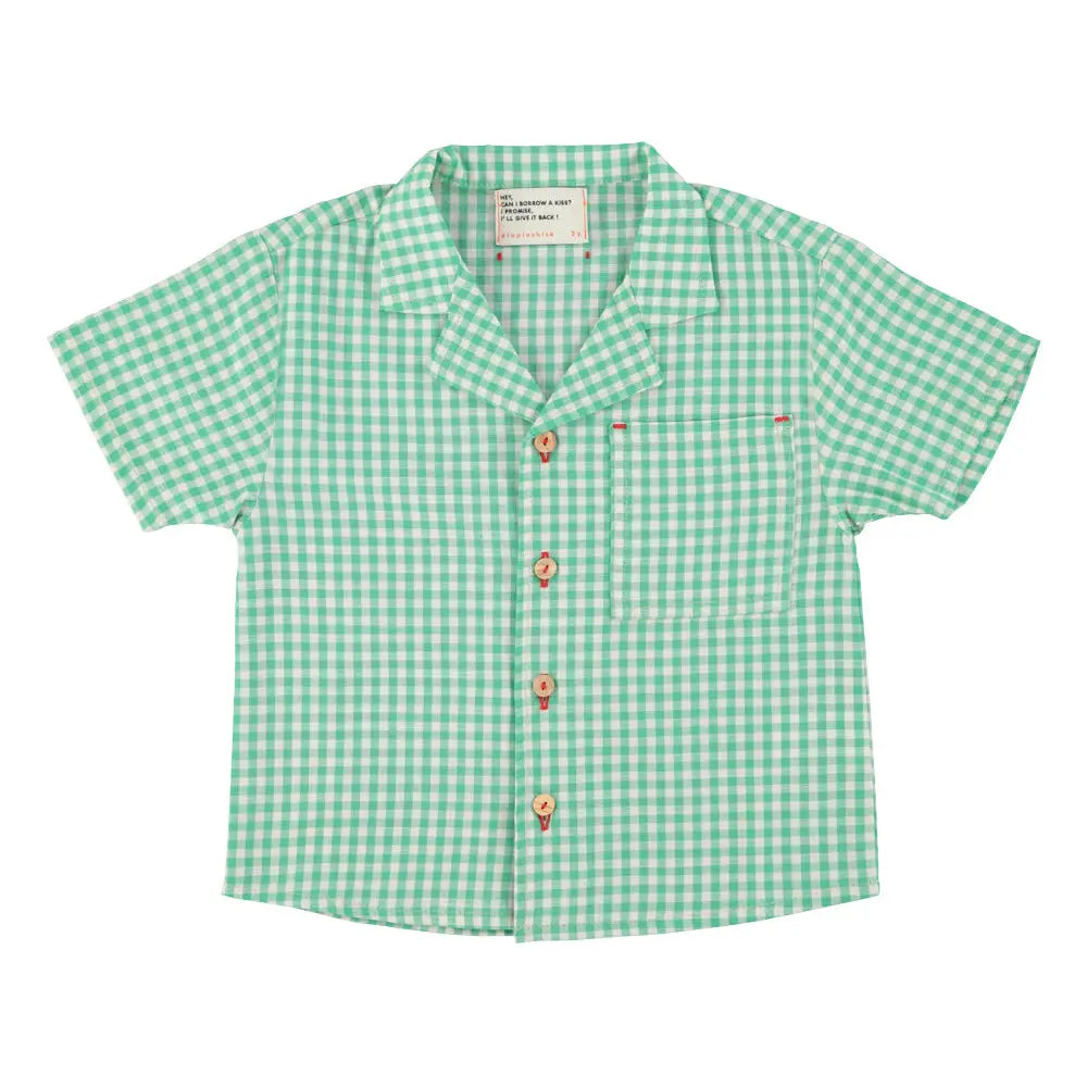 Chemise Vichy Coton Bio Verte Piupiuchick