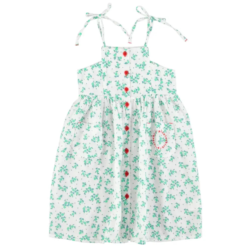 Robe Fleurie Coton Bio Blanc Piupiuchick