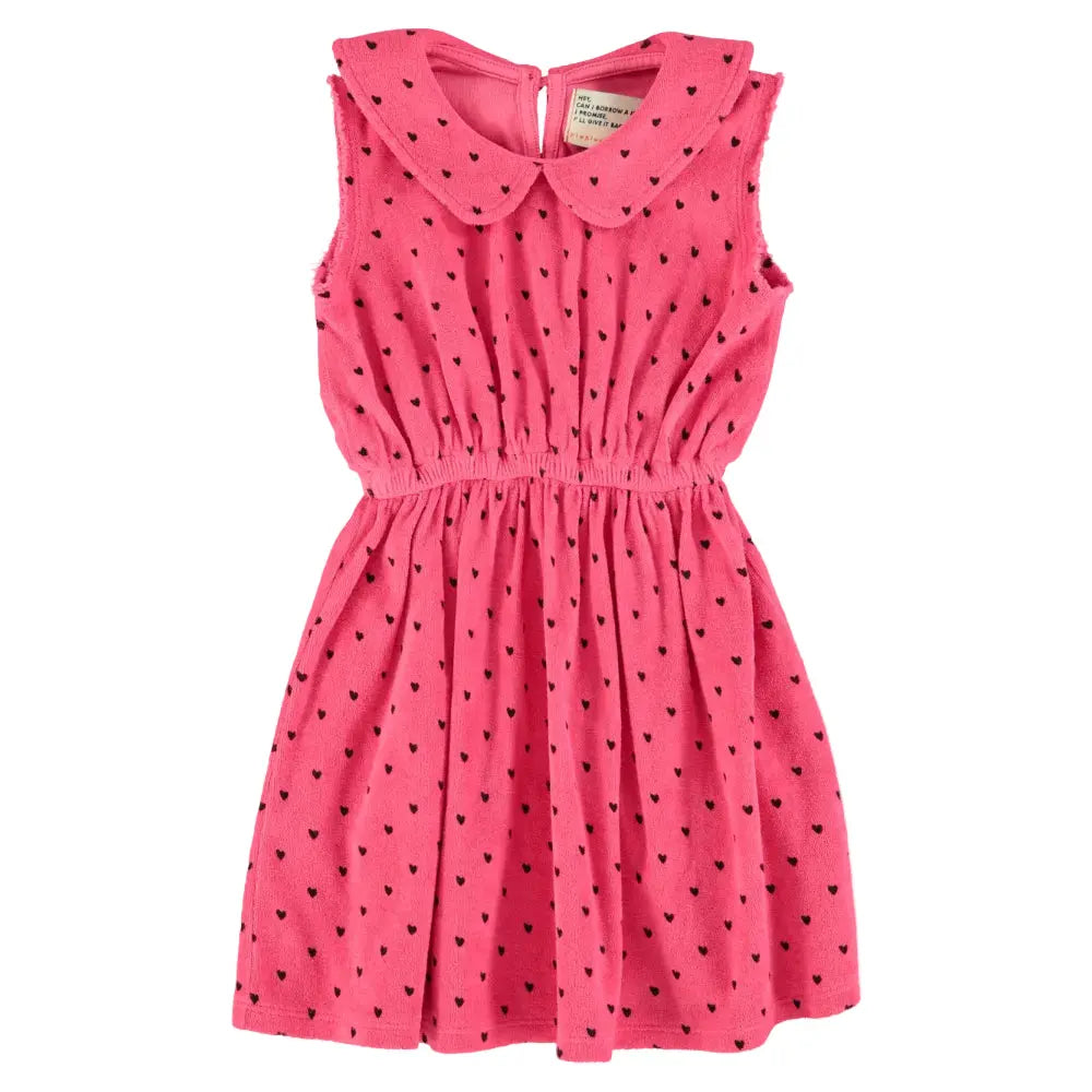 Robe Coeurs Eponge Coton Bio Rose Piupiuchick