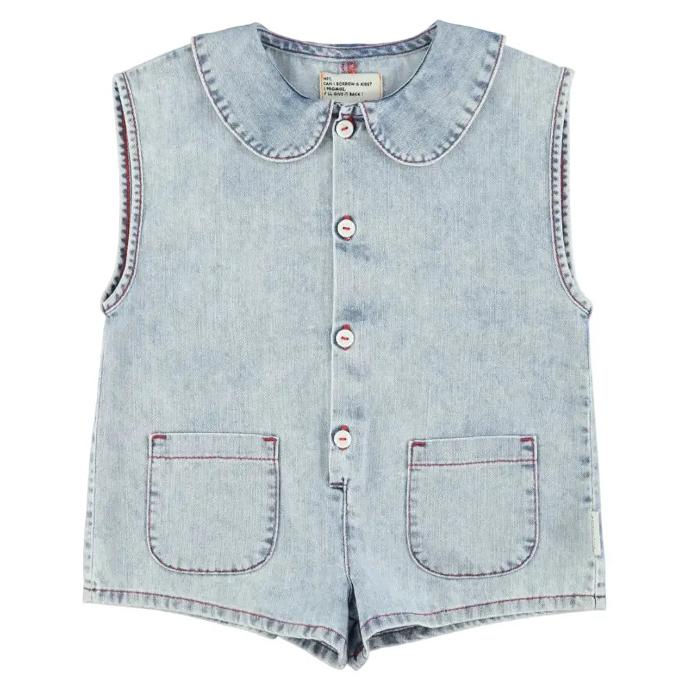 Combishort Denim Bleu Délavé Piupiuchick