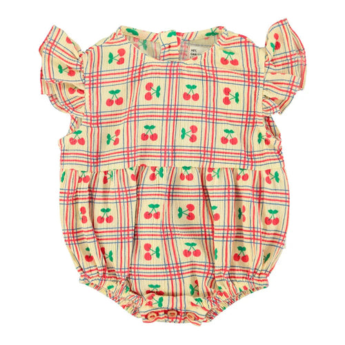 Barboteuse Volants Cerises Jaune Piupiuchick