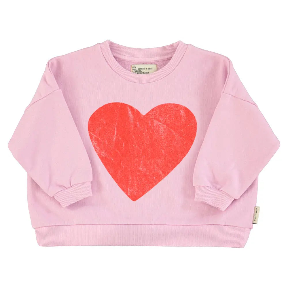 Sweat Amour Coton Bio Lilas Piupiuchick