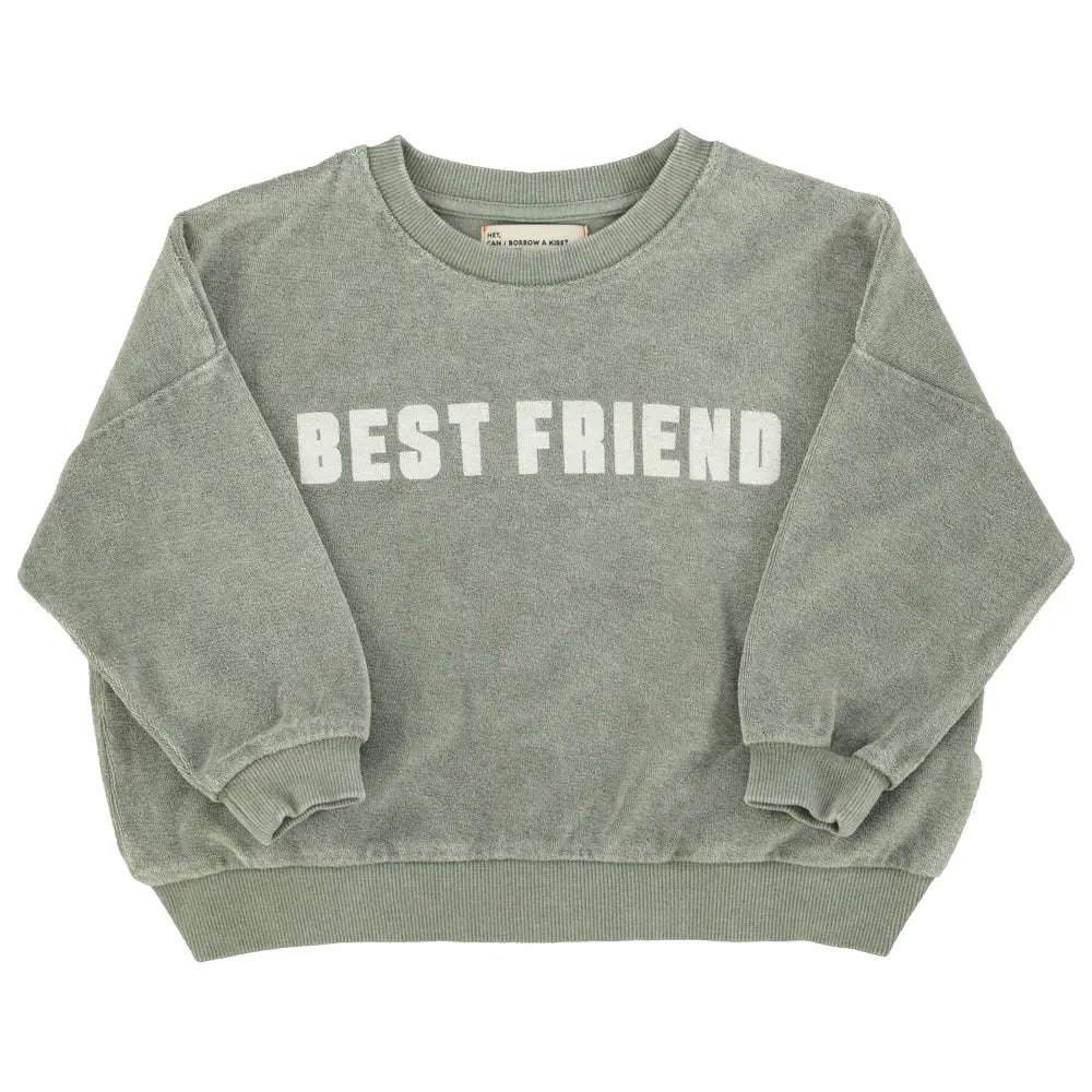 Sweat Best Friend Eponge Coton Bio Vert Piupiuchick