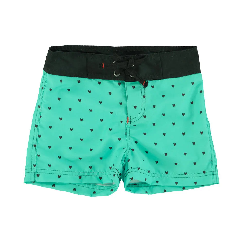 Short de Bain Coeurs Vert Piupiuchick