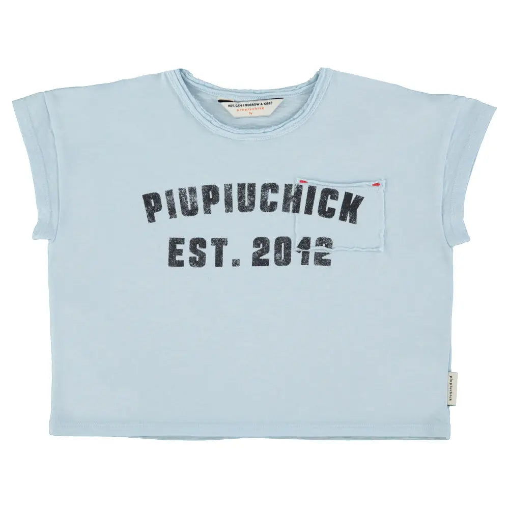 T-shirt Piupiuchick Est 2012 Bleu Ciel Piupiuchick