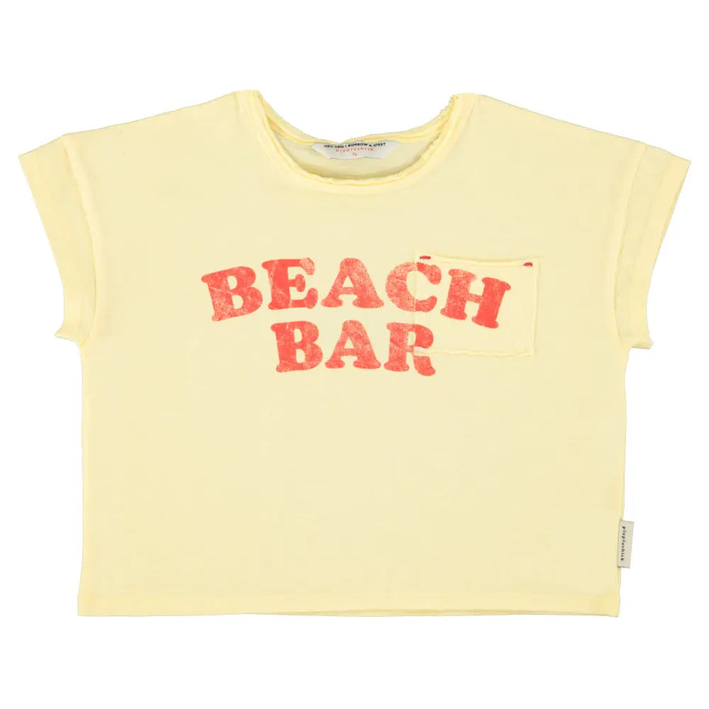 T-Shirt Beach Bar Jaune Piupiuchick