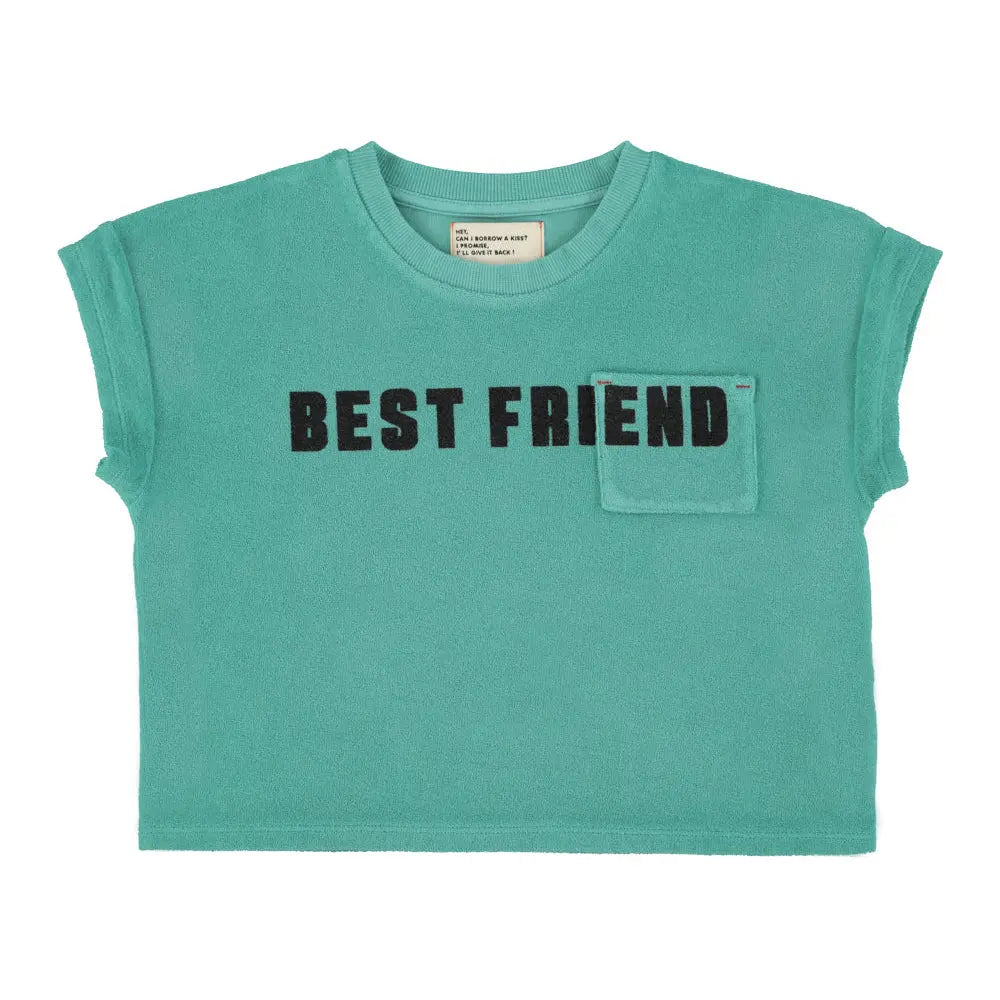 T-shirt Best Friend Turquoise Piupiuchick