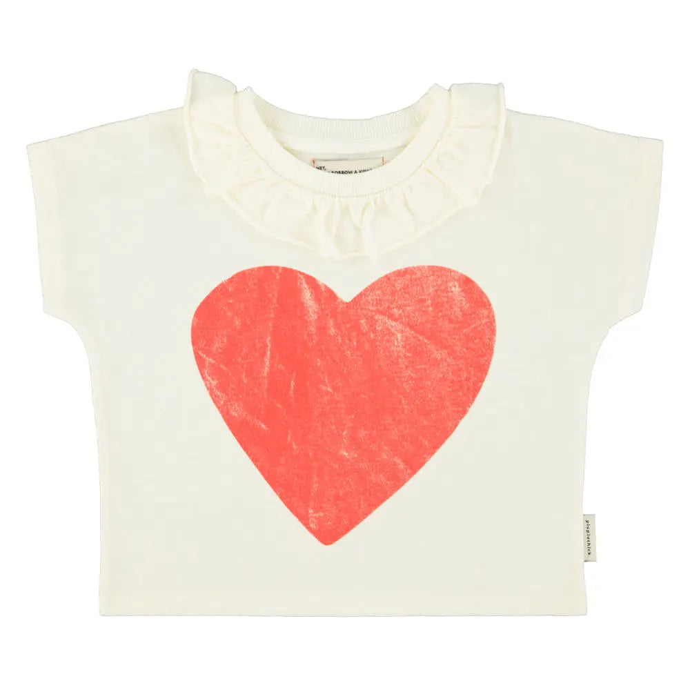 T-shirt coeur Ecru Piupiuchick