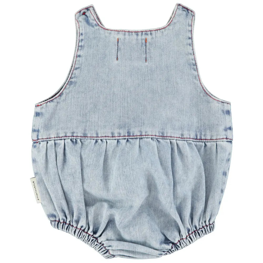 Barboteuse Denim Etoile Bleu Délavé Piupiuchick