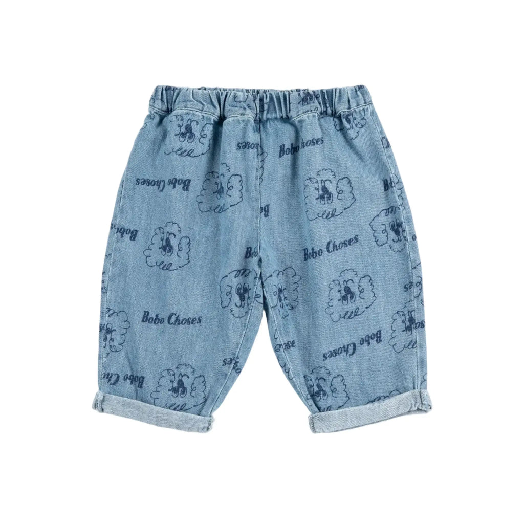 Pickles The Dog All Over Denim Pants Bobo Choses