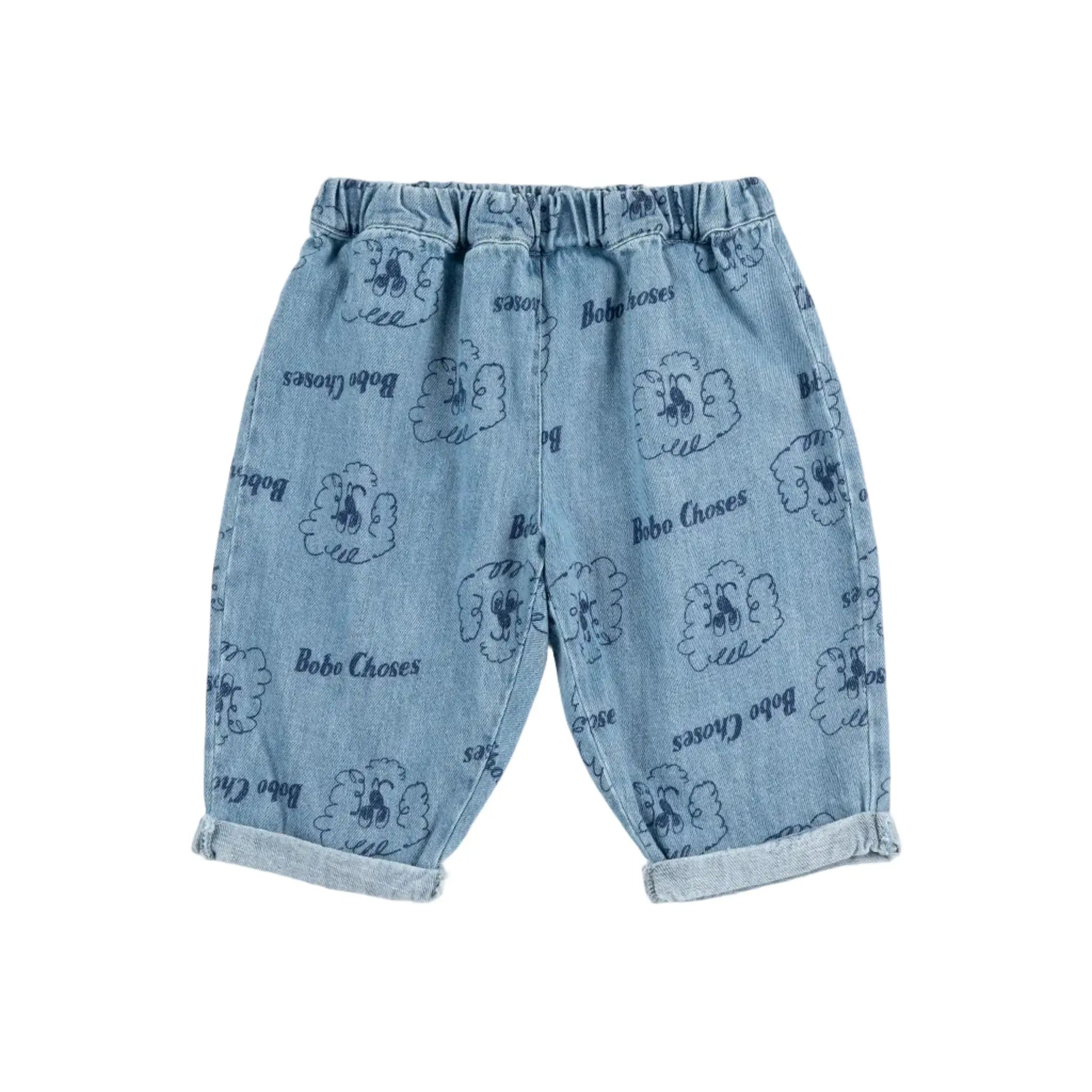 Pickles The Dog All Over Denim Pants Bobo Choses