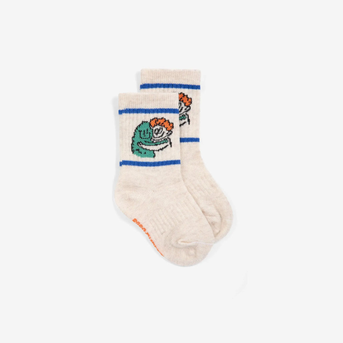 Chaussettes Hug Monster Ecru Bobo Choses