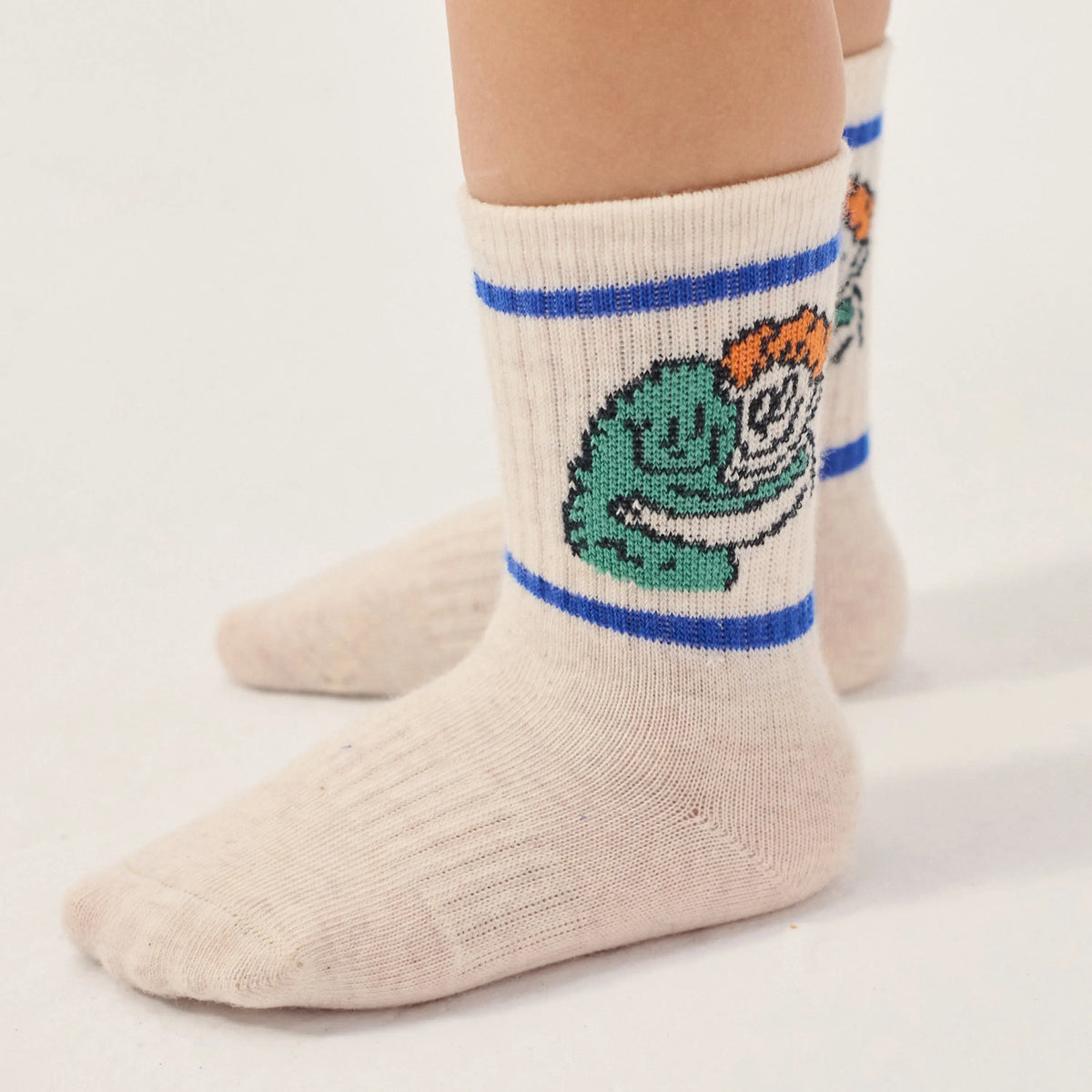Chaussettes Hug Monster Ecru Bobo Choses