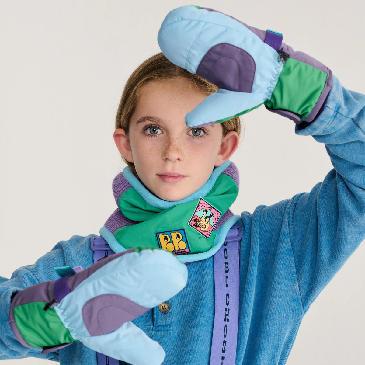 Cache-cou Color Block Vert Bobo Choses