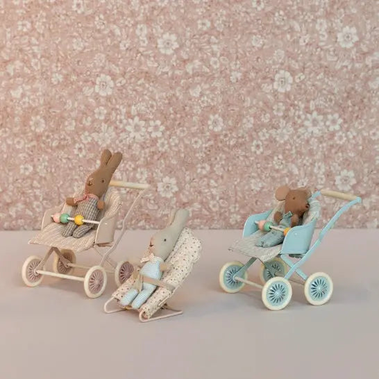 Poussette Bébé Bleu Maileg Maileg