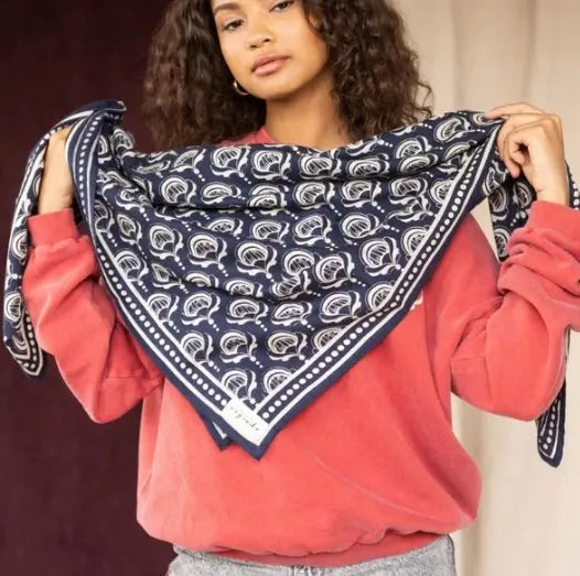 Big Foulard Latika Wonderful Navy Apaches Collections