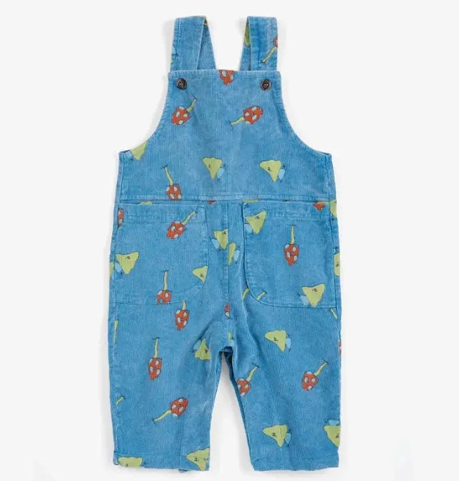 Salopette velours Mush Monster | Bleu Bobo Choses