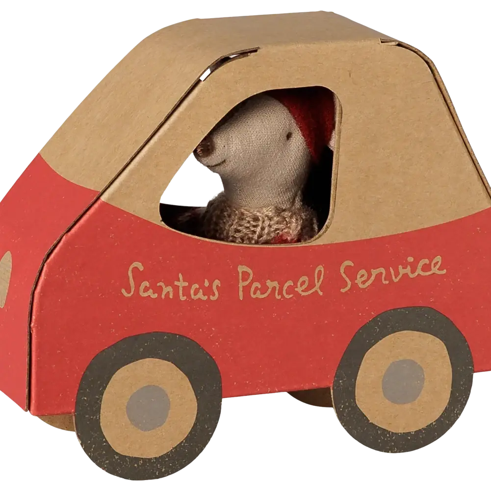 Souris de Noël Petite Soeur Voiture Maileg
