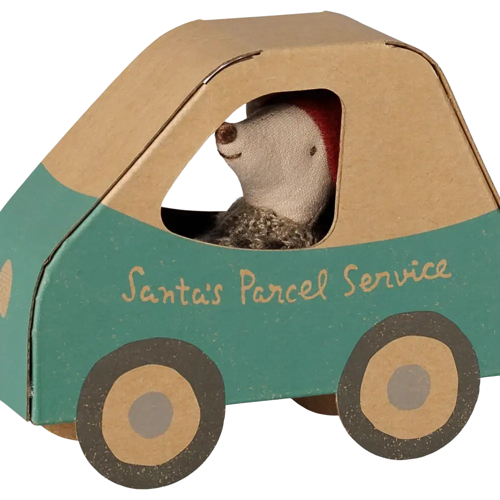 Souris de Noël Petit Frère Voiture Maileg