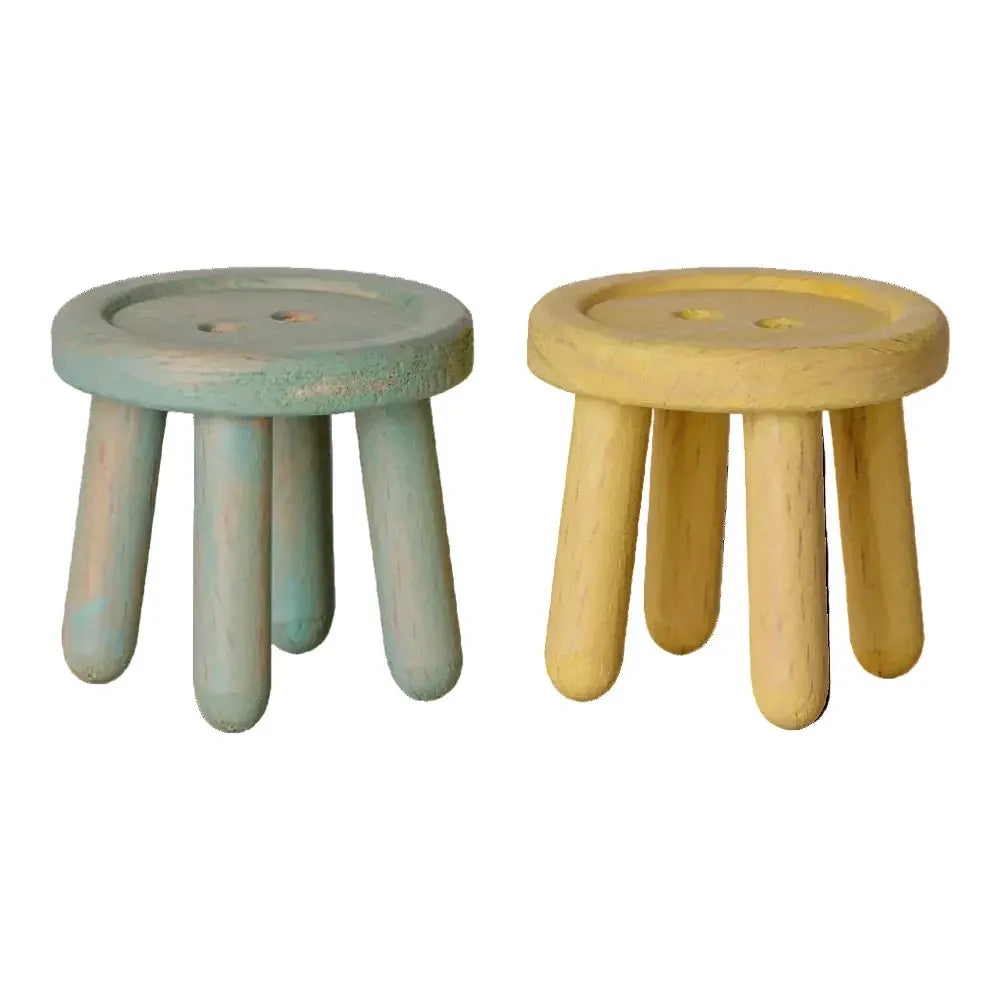 Ensemble Tabourets Menthe Jaune Maileg