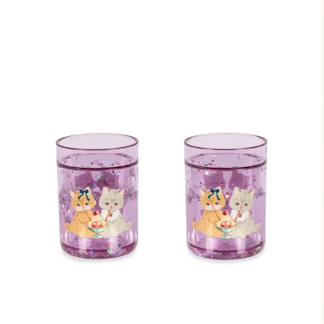 Lot de Verres Chat Violet Konges Slojd