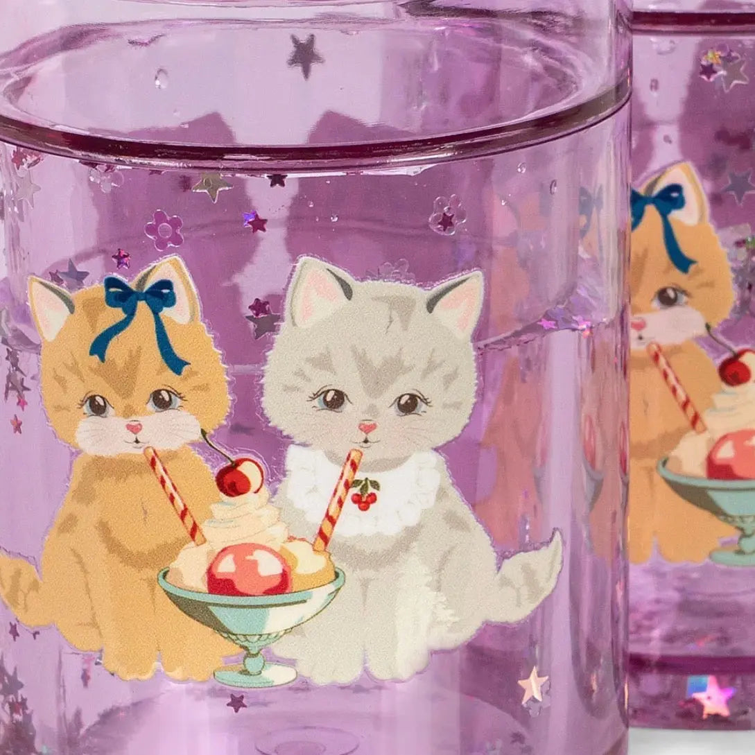 Lot de Verres Chat Violet Konges Slojd