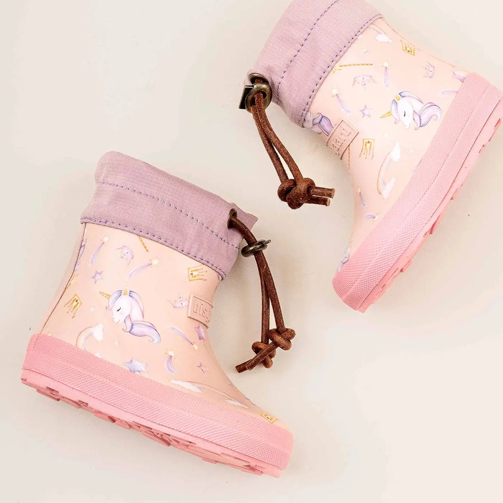 Bottes Barefoot Thermo Licorne Rose Bisgaard