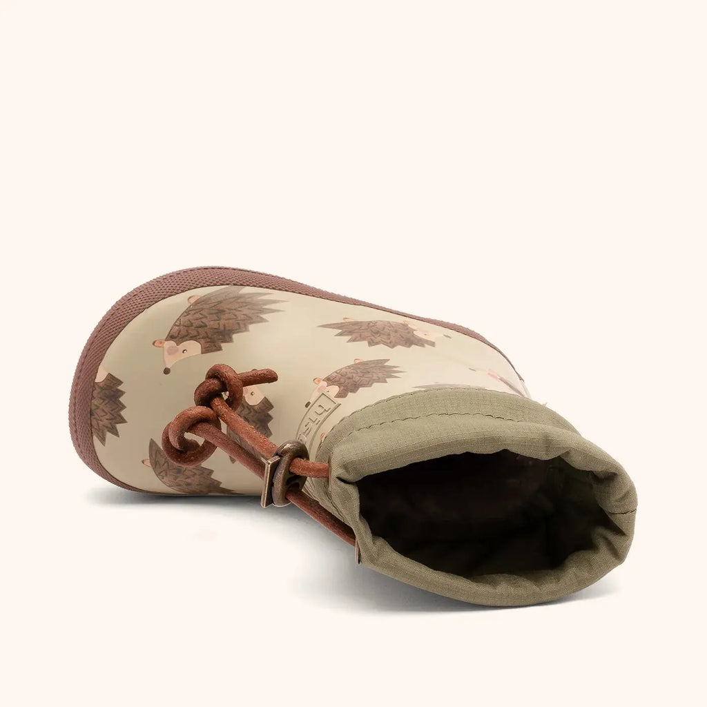 Bottes Barefoot Thermo Hérissons Vert Bisgaard