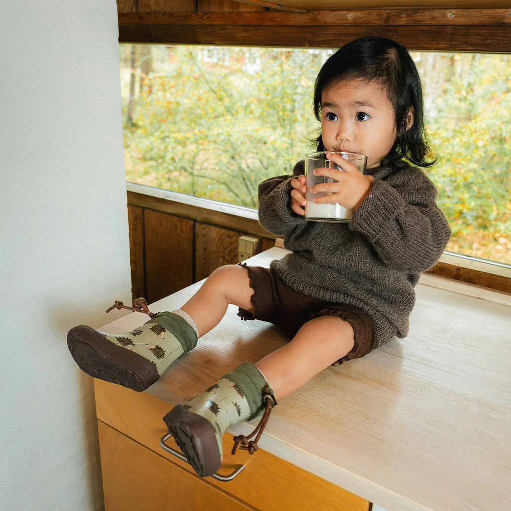 Bottes Barefoot Thermo Hérissons Vert Bisgaard