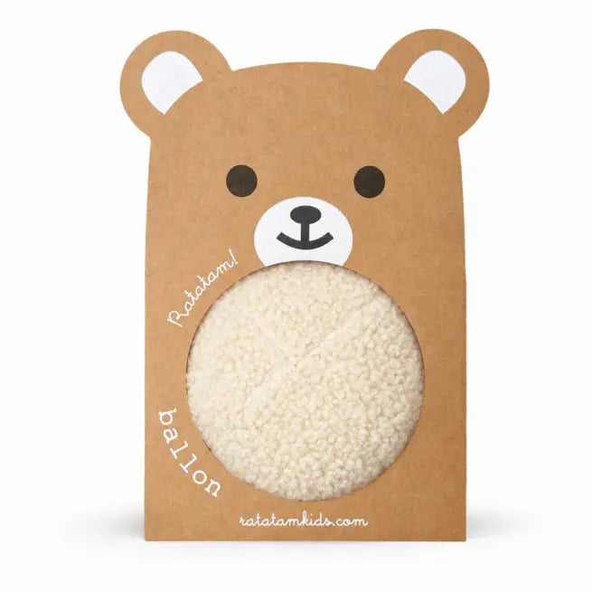 Balle Ourson 12CM Blanc Ratatam