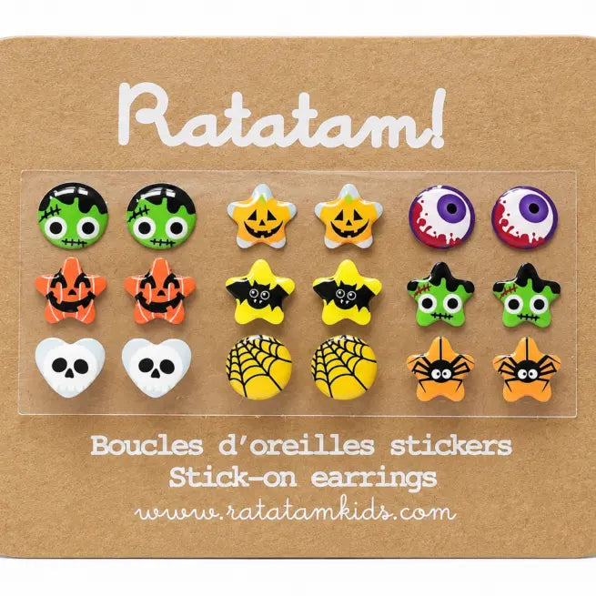 Boucles d'Oreilles Autocollantes Halloween Ratatam
