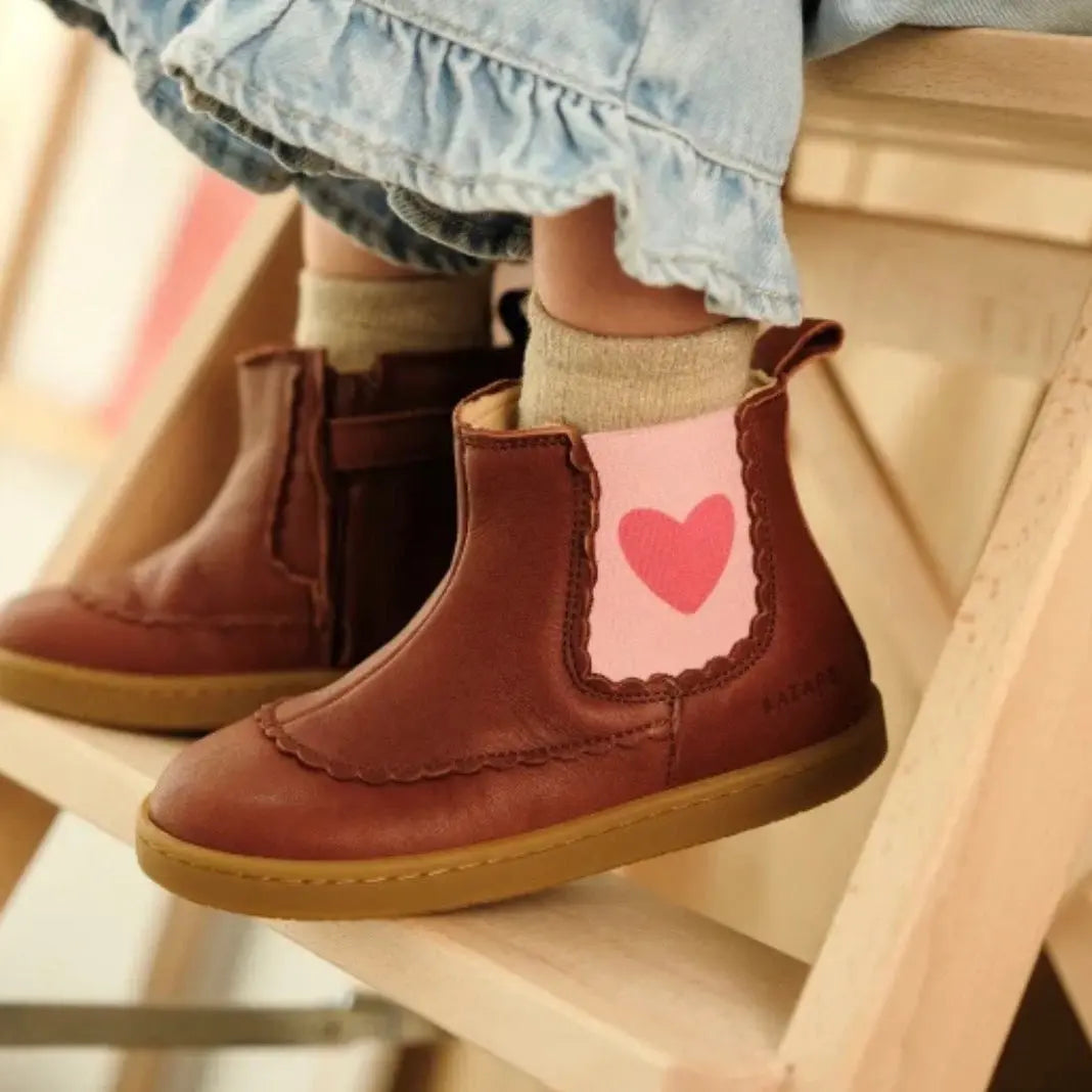 Bottines Isaure Coeur Marron Lazare Kids