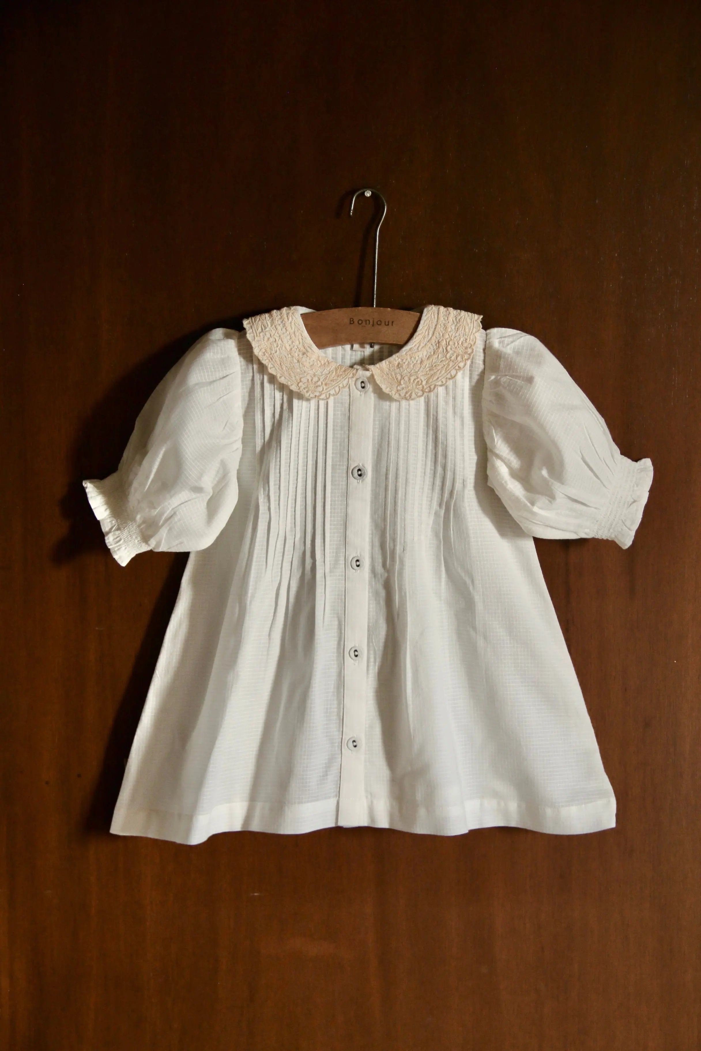 Blouse Collar Natural Bonjour