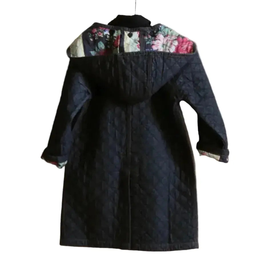 Trench denim noir matelassé Bonjour