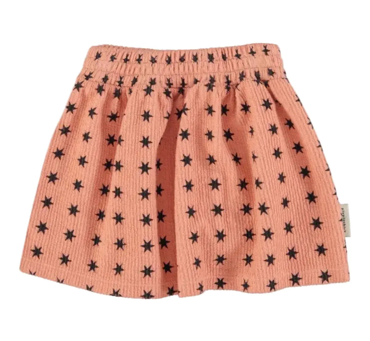 Jupe Côtelée Etoiles Coton Bio / Corail Piupiuchick