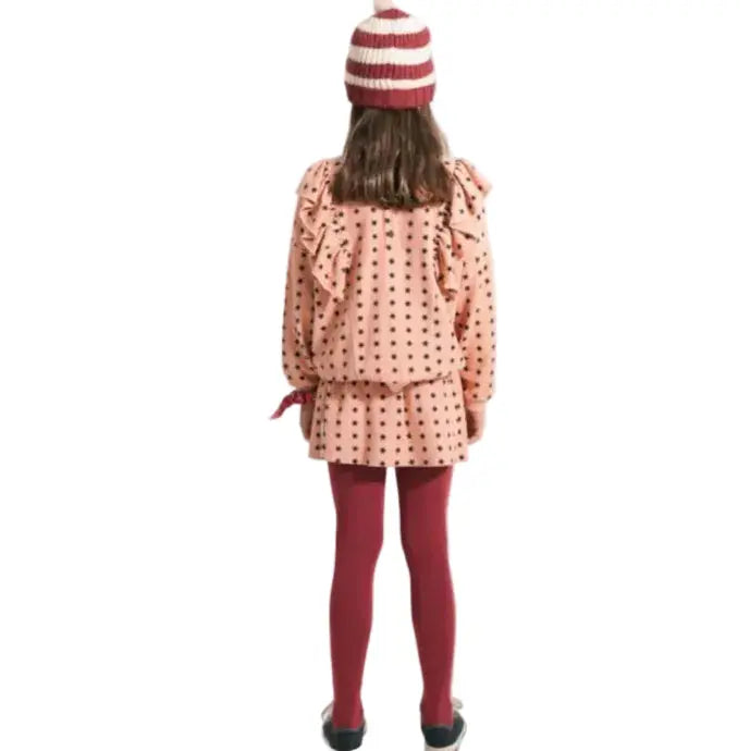 Jupe Côtelée Etoiles Coton Bio / Corail Piupiuchick