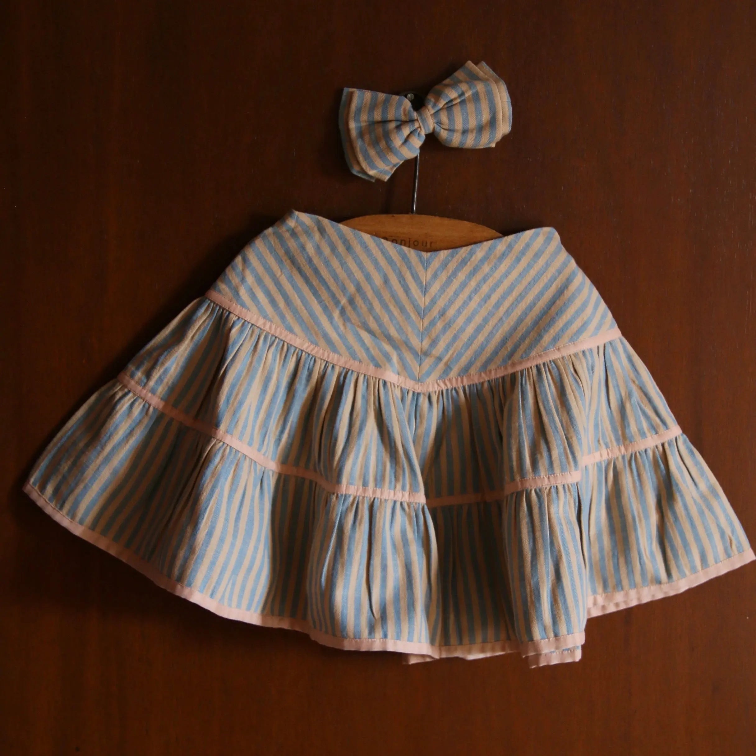 Jupe Transat Stripes + Barrette Bonjour