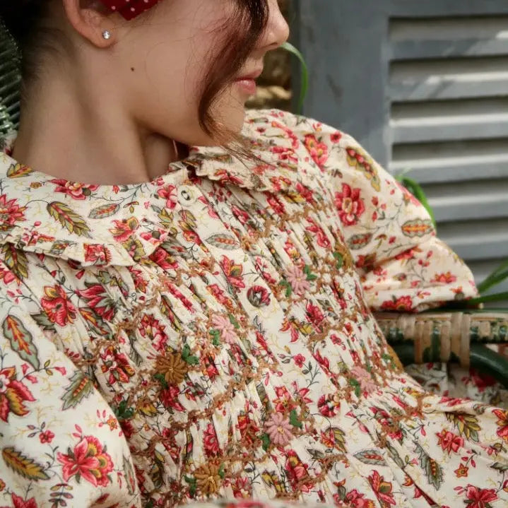Robe Tunique Romantique Imprimé Aline Bonjour