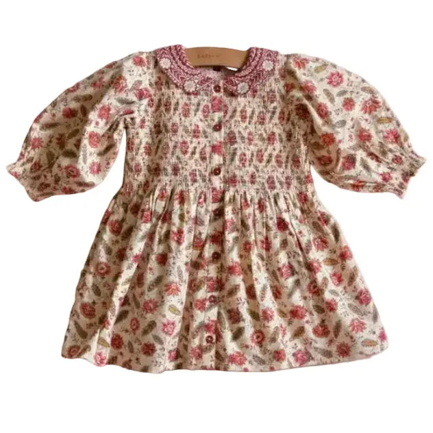Robe Tunique imprimé Aline et sa Barrette Assortie Bonjour