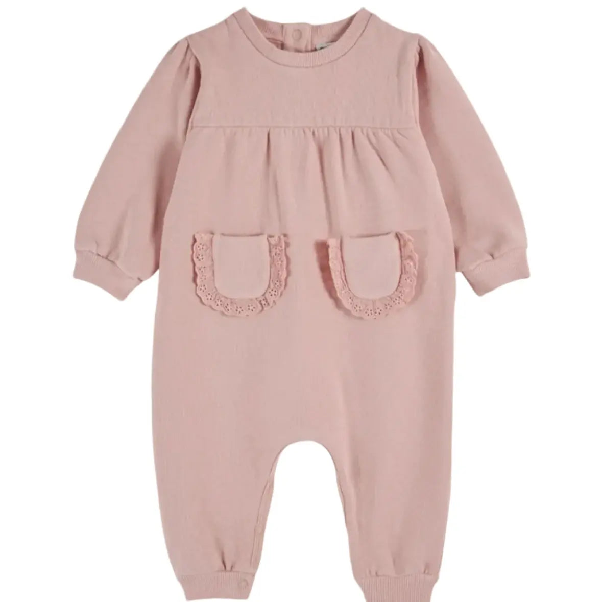 Combinaison Molletonnée Coton Bio Rose Emile et Ida