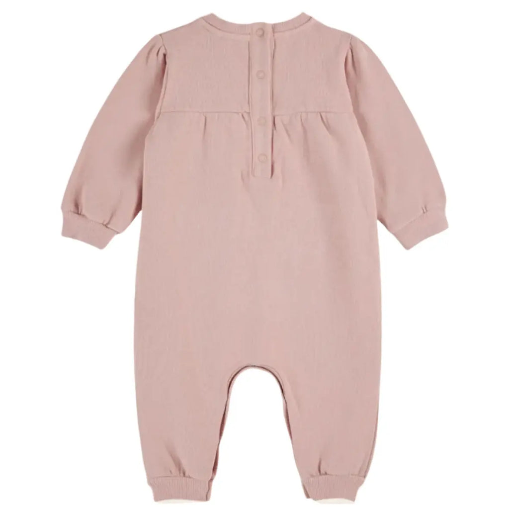 Combinaison Molletonnée Coton Bio Rose Emile et Ida