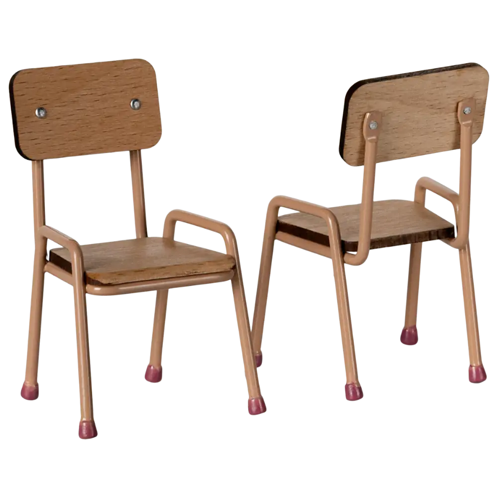 Ensemble Table et Chaises Souris Rose Maileg
