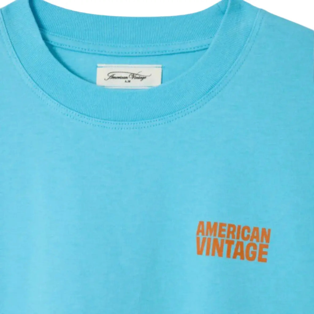 T-shirt Gixy Bleu Ciel American vintage