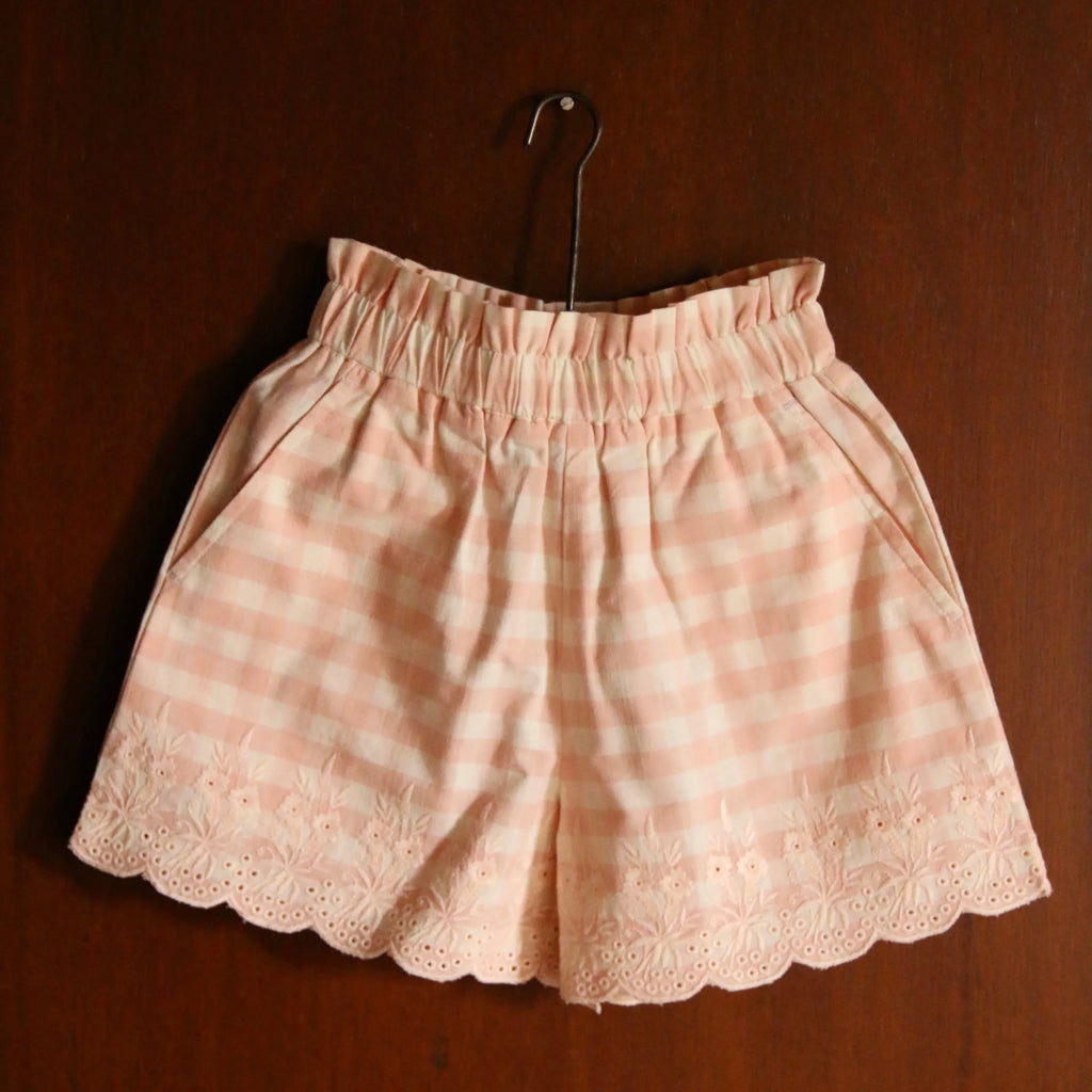 Short et Top Pink Vichy Bonjour
