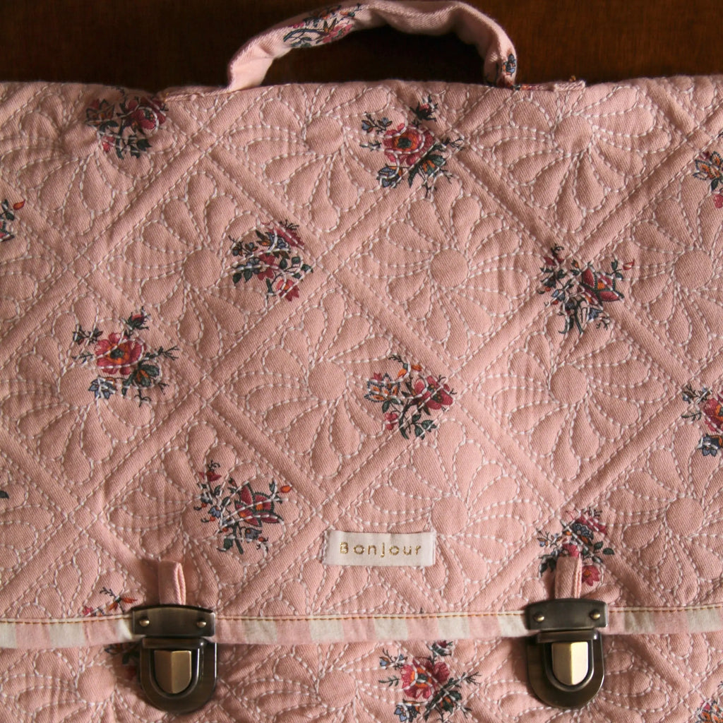 Cartable Pink Garden Flowers Bonjour