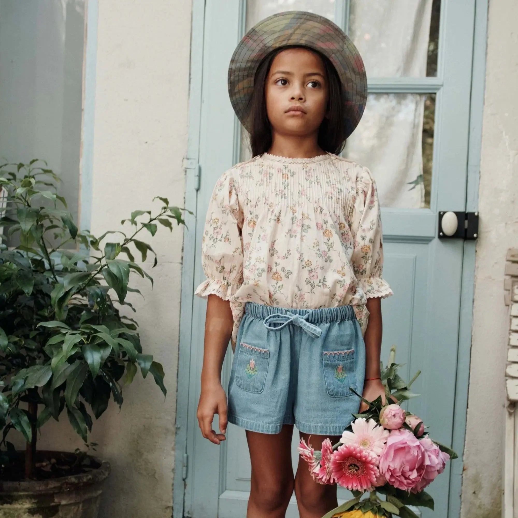 Short Denim Brodé Emile et Ida