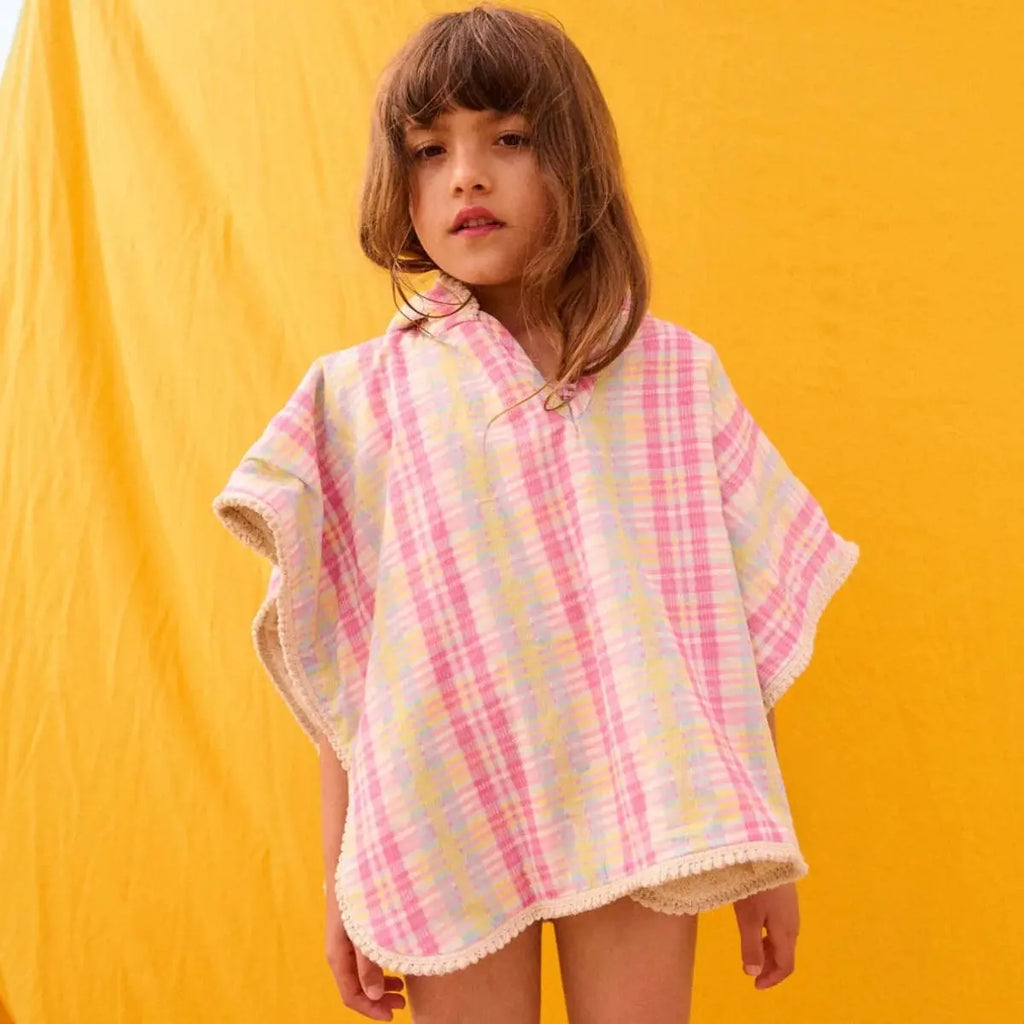 Poncho de Bain Mael Pink Louise Misha