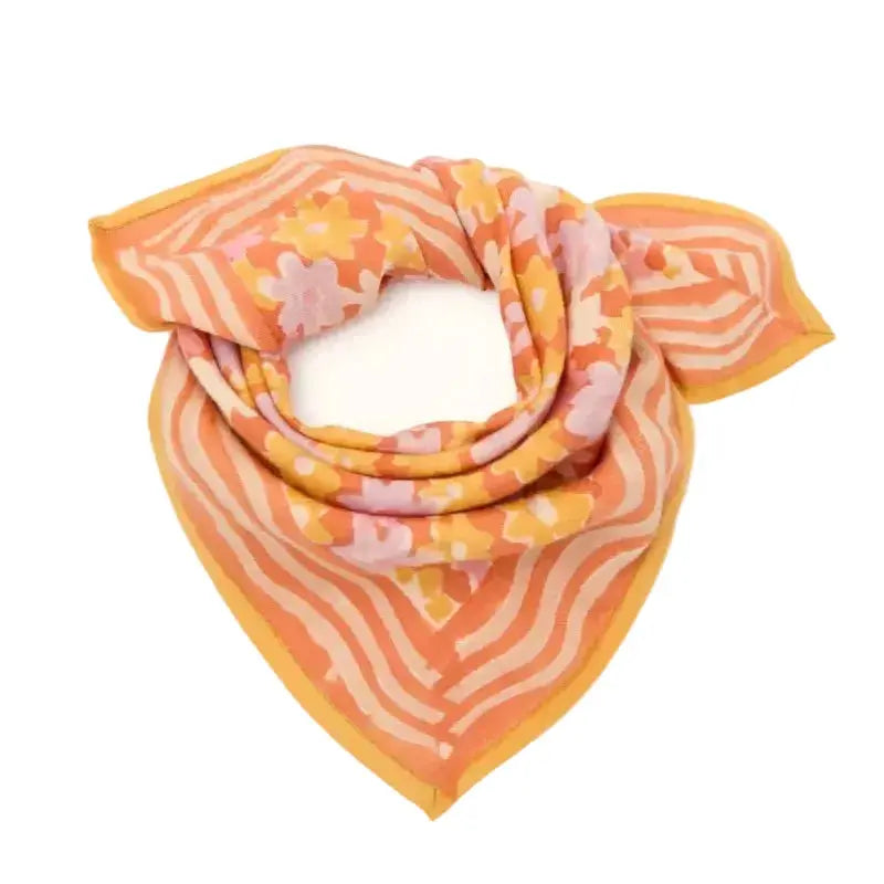Small Foulard Manika Paquerette Orange Apaches Collections
